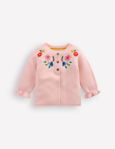Pretty Embroidered Cardigan-Lotus