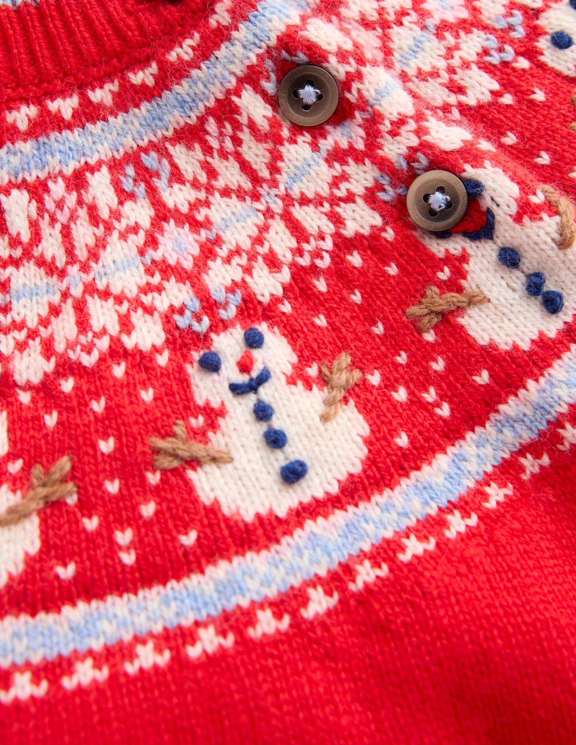 Fair isle Jumper-Red Snowman - Image 3