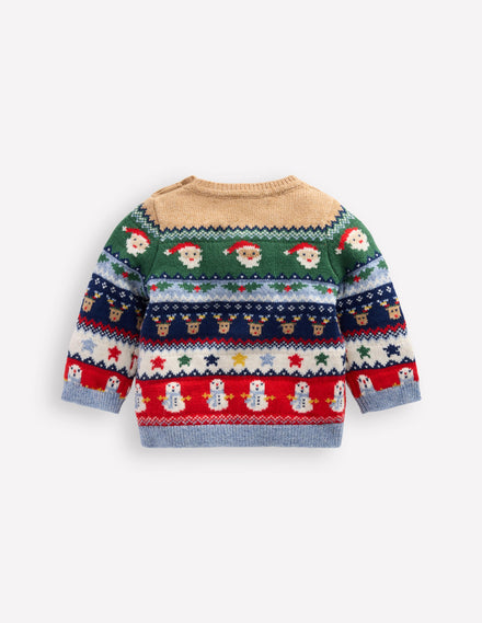 Fair isle Jumper-Multi Festive Fair Isle