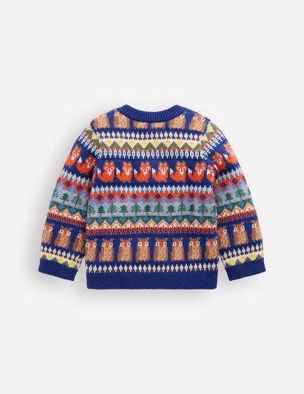 Fair isle Jumper-Multi Woodland Fair Isle