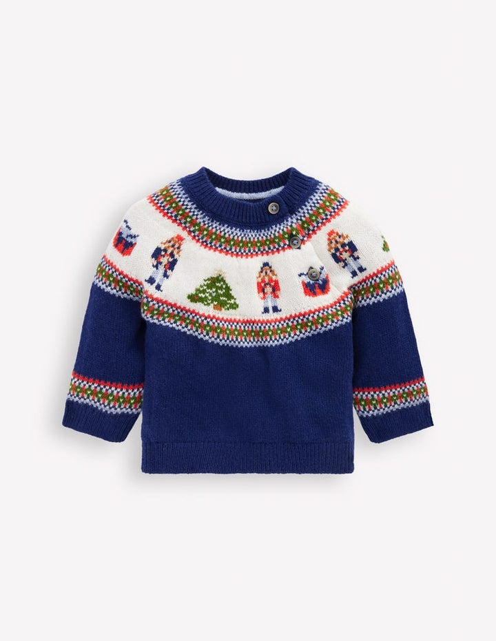Fair isle Jumper-College Navy Nutcracker