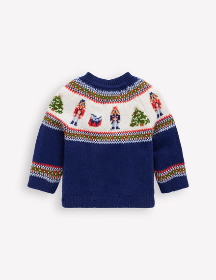 Fair isle Jumper-College Navy Nutcracker