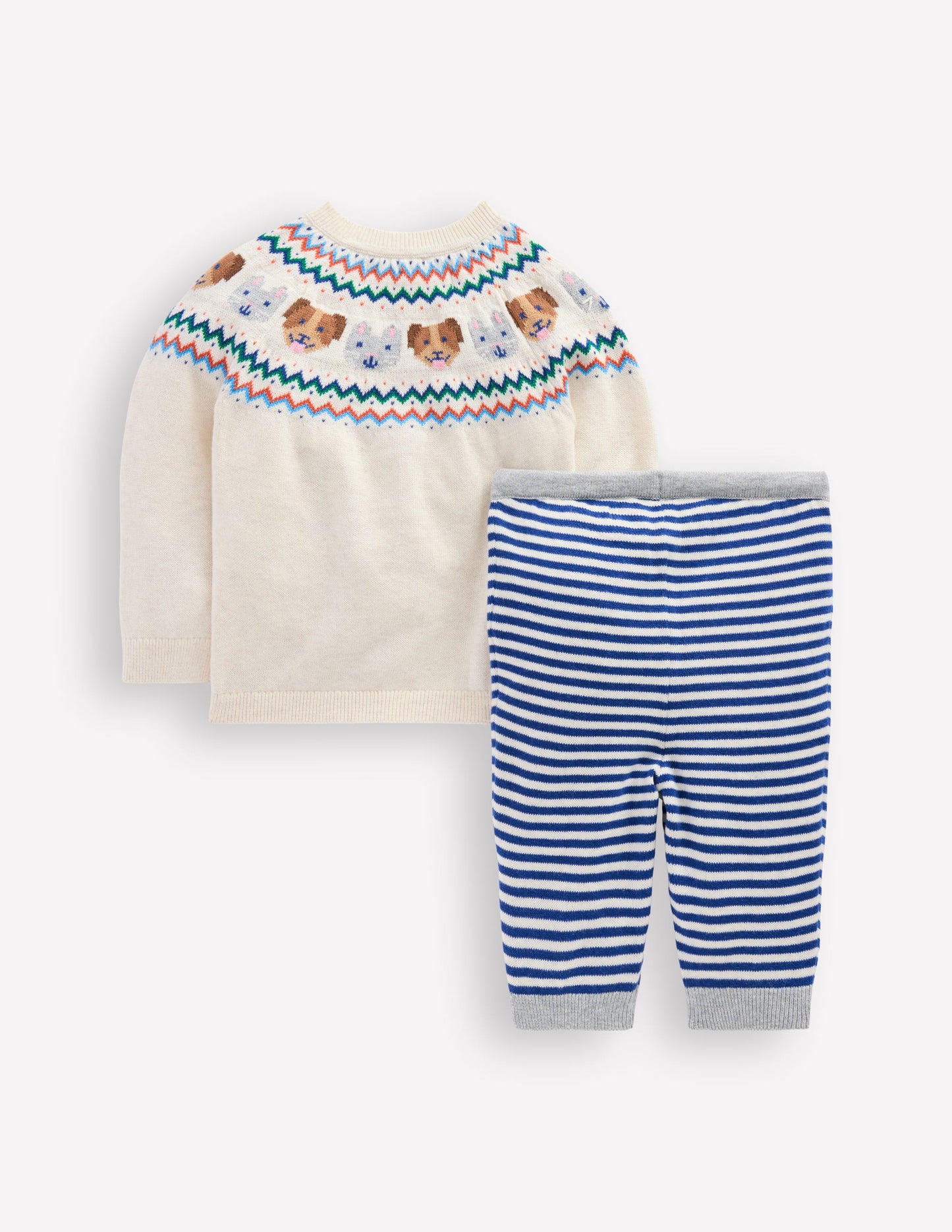 Knitted Play Set-Ecru Marl Pets