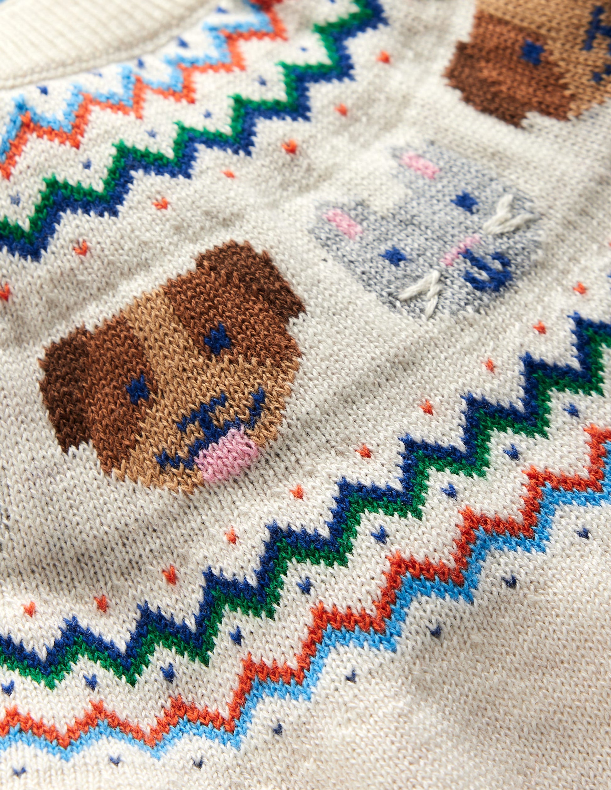 Knitted Play Set-Ecru Marl Pets-3