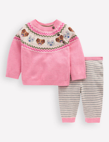 Fun Knitted Play Set-Vintage Pink Pets