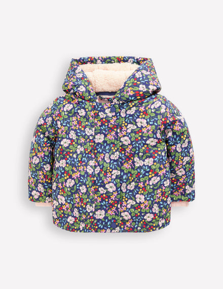 Girls 3 in 1 Coat-Twilight Berry Floral
