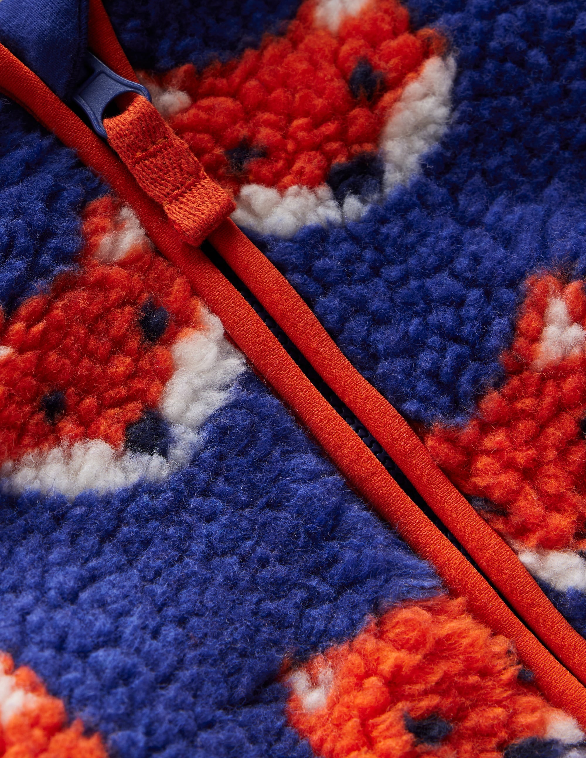 Novelty Cosy Borg Jacket-Blue Foxes - Image 3
