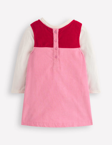 Novelty Cord Dress Set-Gingerbread House