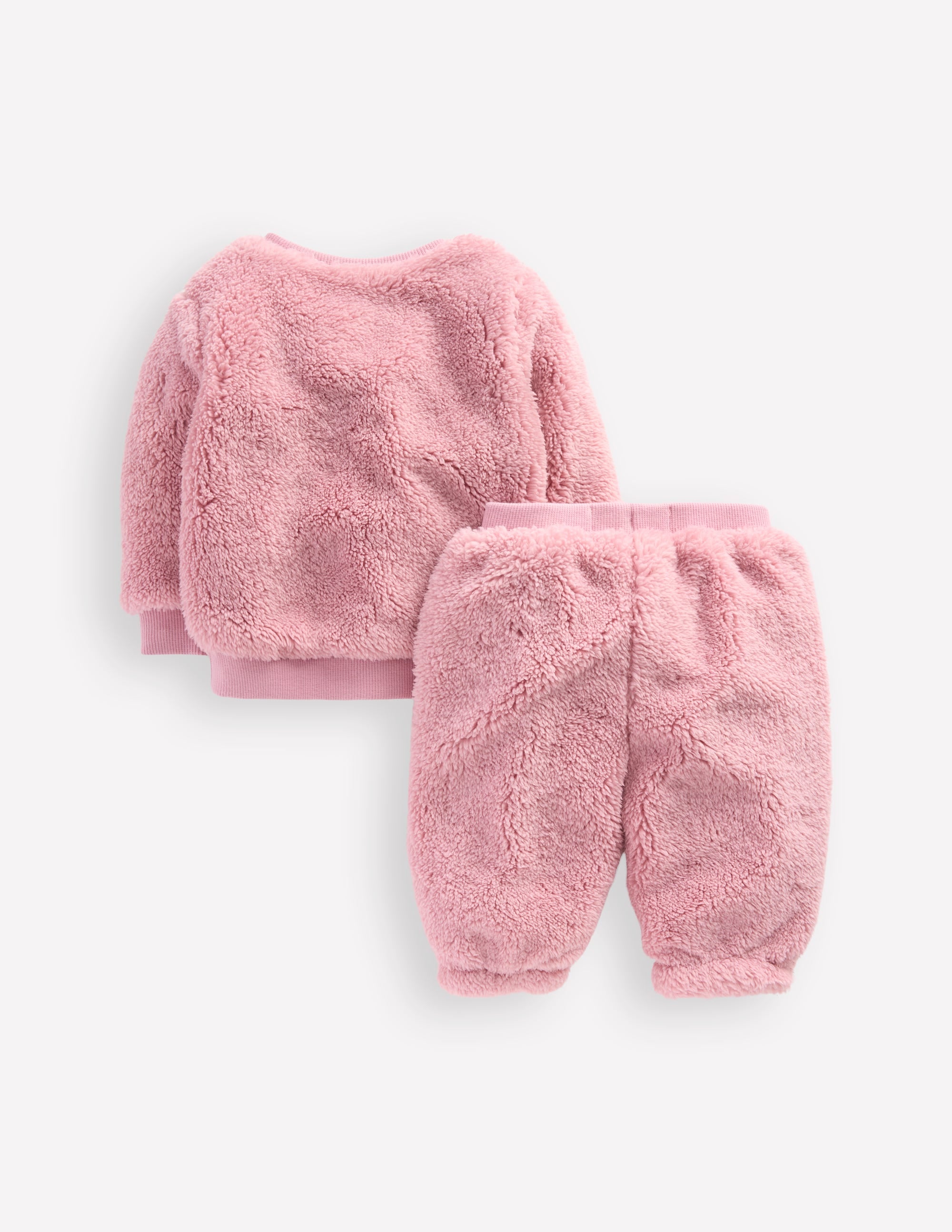 Novelty Borg Sweatshirt Set-Pink Mouse - Image 2