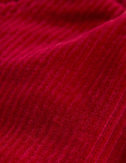 Jersey Cord Trousers-Carmine Red-3