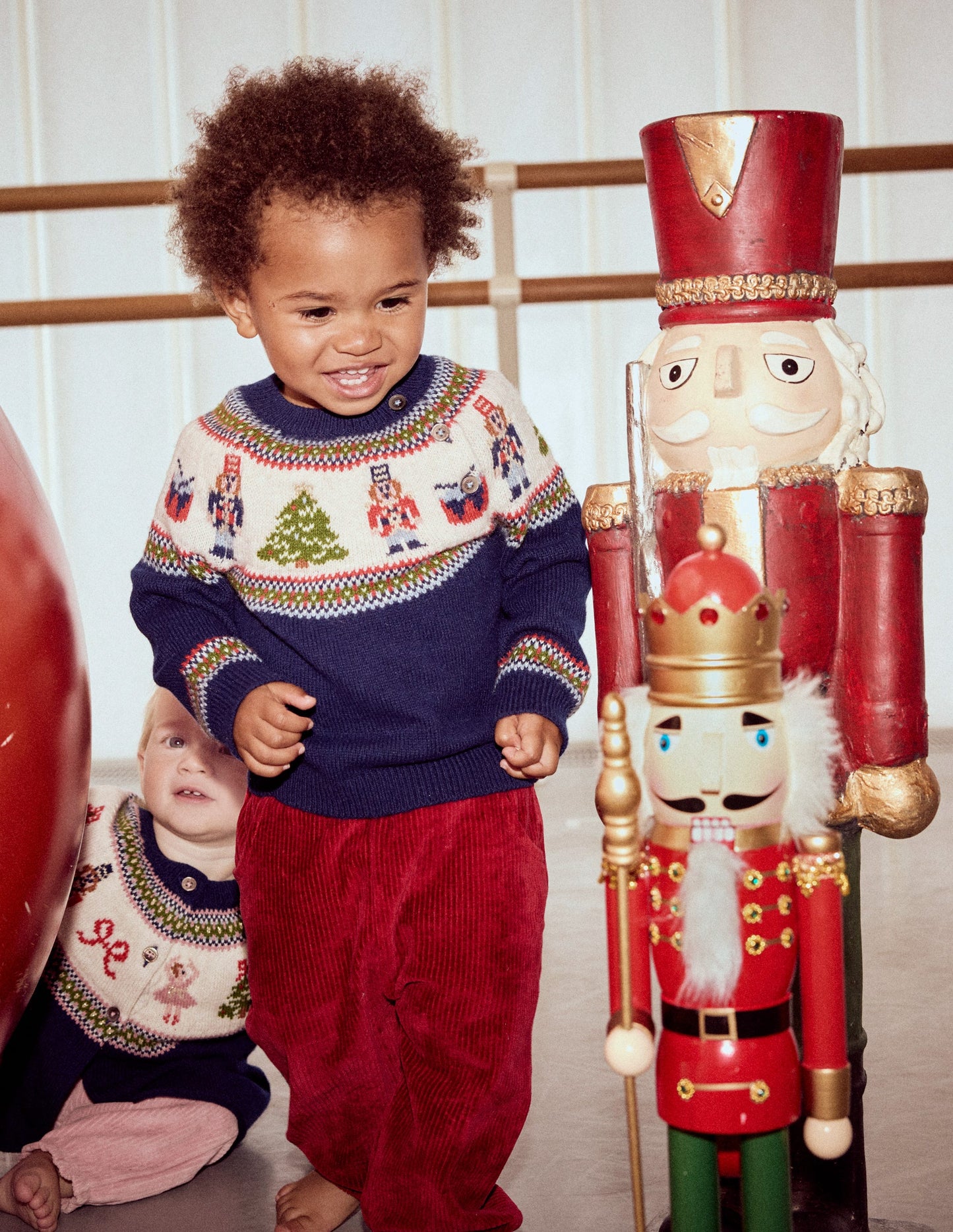 Jersey Cord Trousers-Carmine Red