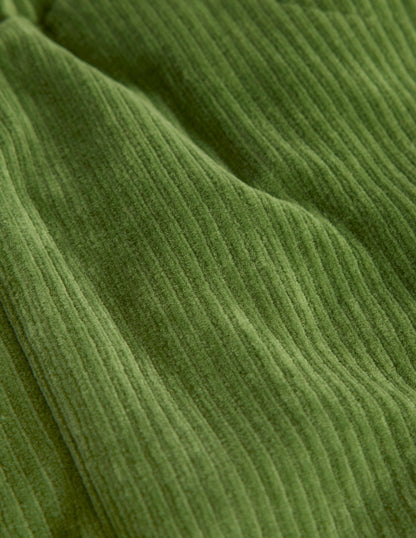 Jersey Cord Trousers-Broccoli Green-3