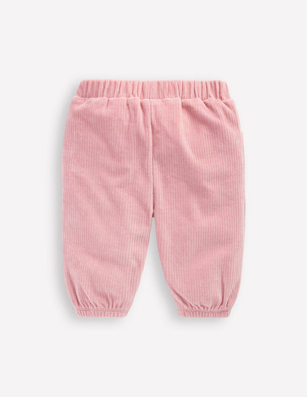 Jersey Cord Trousers-Vintage Pink