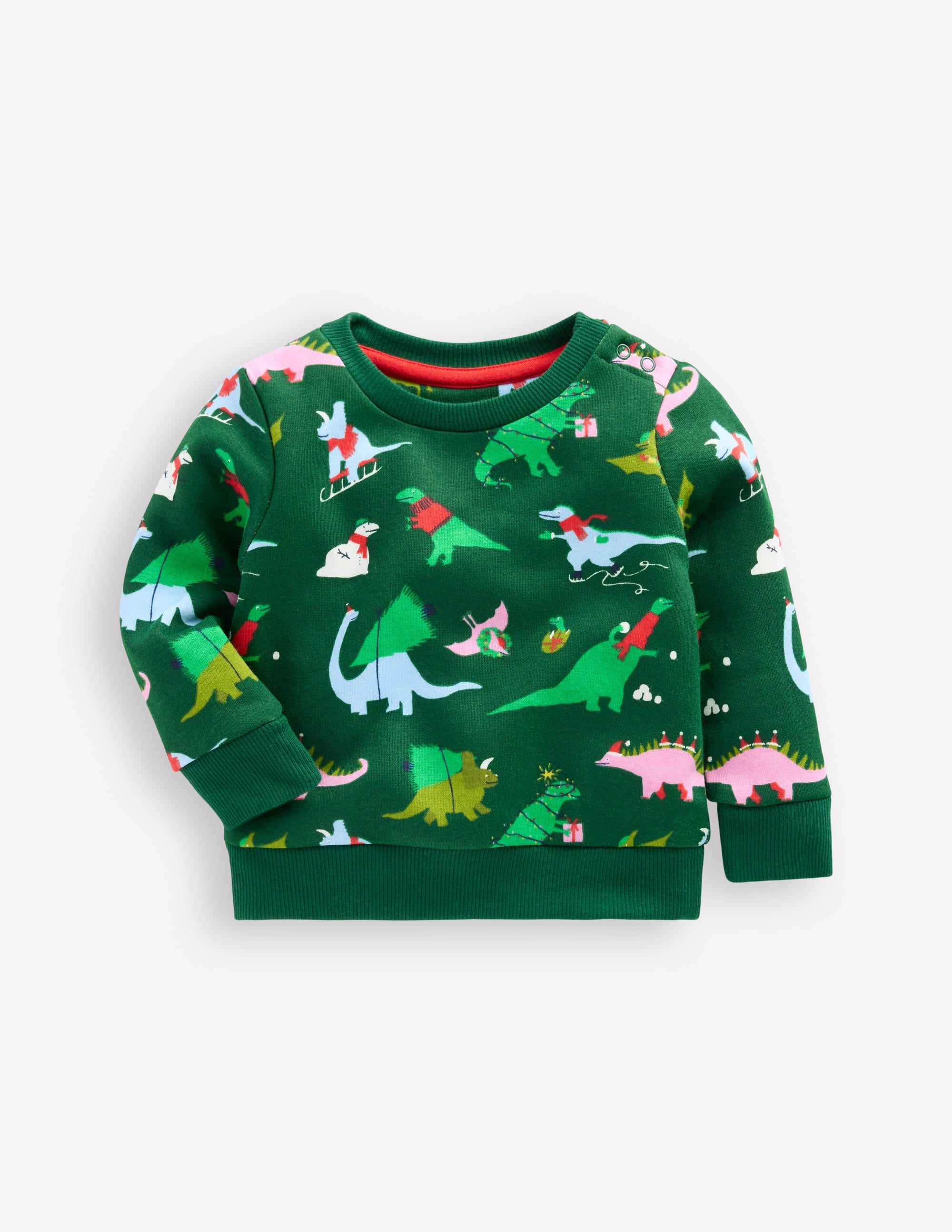 Printed Sweatshirt-Green Dinos - Image 1
