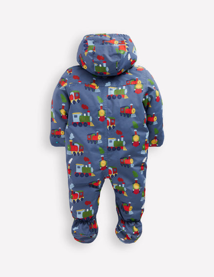 Boys Snowsuit-Blue Trains