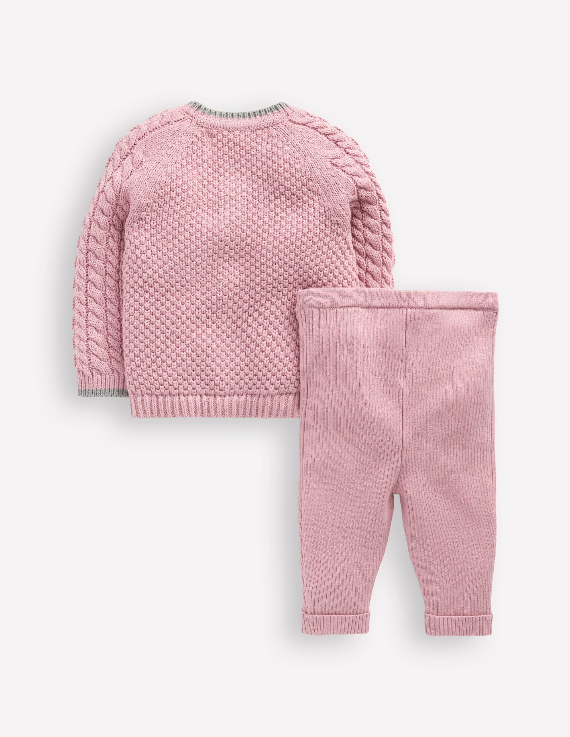 Cable Knitted Play Set-Vintage Pink - Image 2