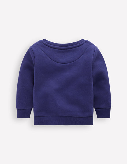 Boys Appliqué Sweatshirt-Navy Polar Bear