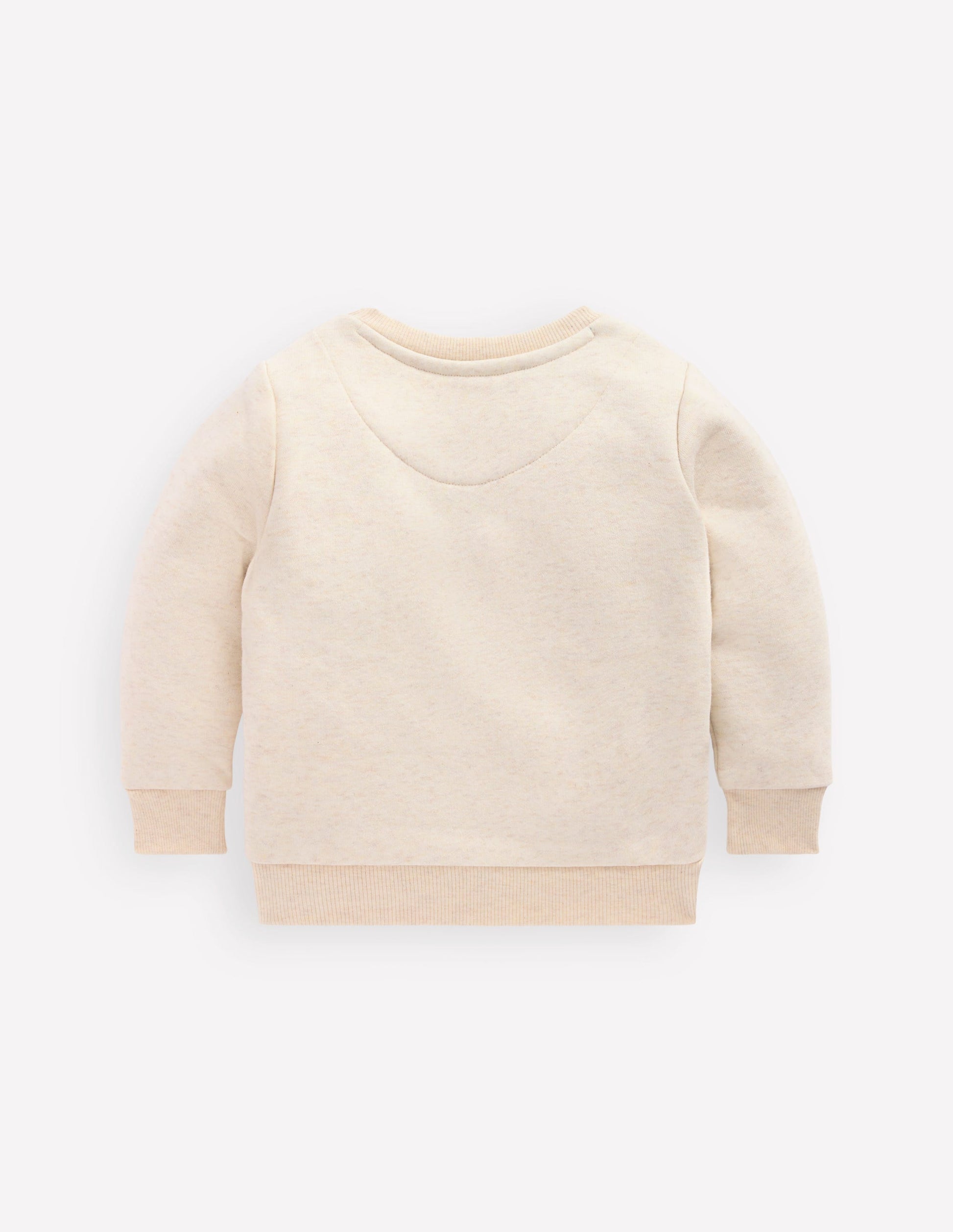 Boys Appliqué Sweatshirt-Oatmeal Marl Dinosaur-2