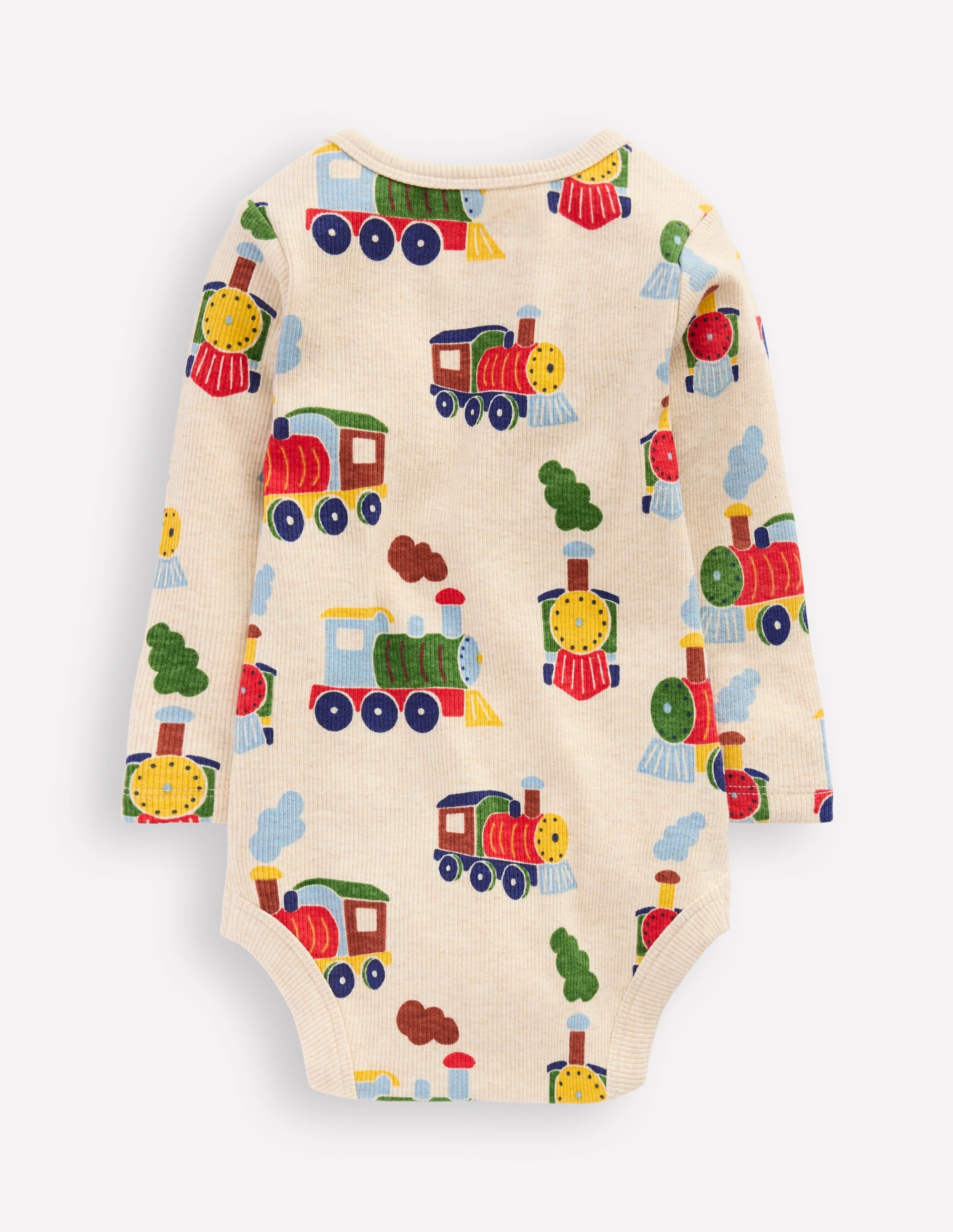 3-pack Ribbed Bodies-Oatmeal Marl Trains - Image 2