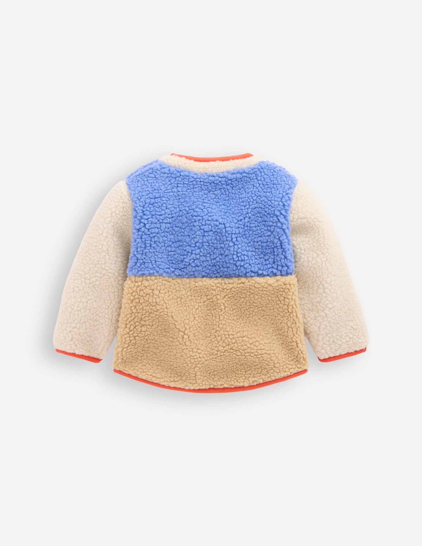 Cosy Borg Jacket-Multi Colour Block