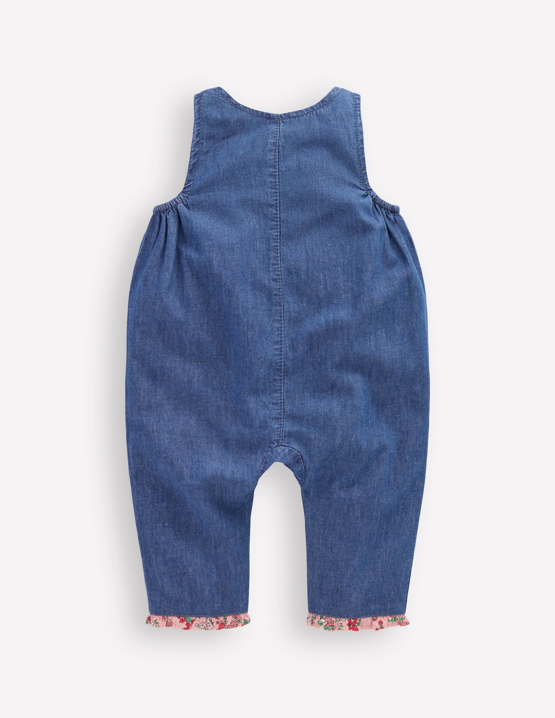 Chambray Romper-Chambray Floral Hearts-2