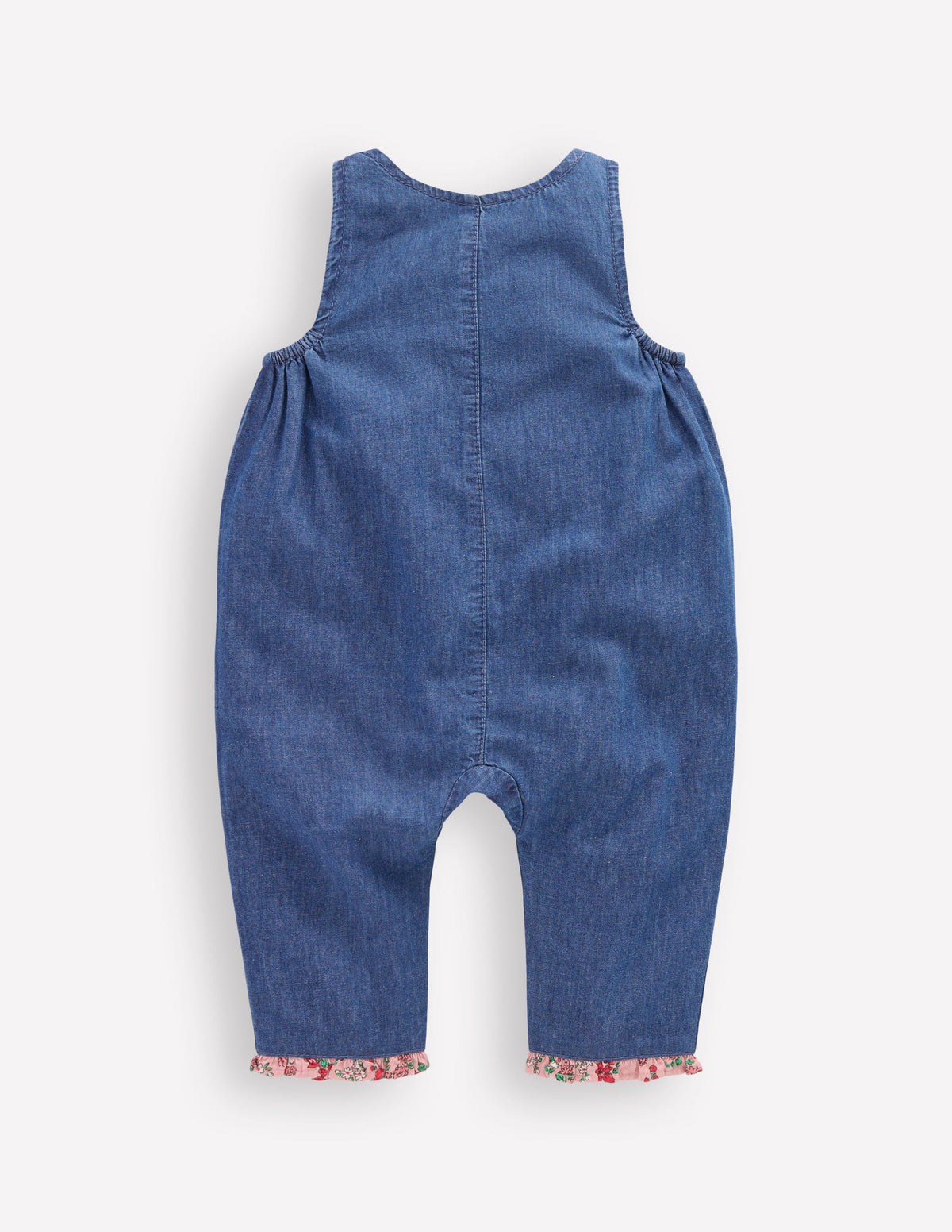 Chambray Romper-Chambray Floral Hearts - Image 2