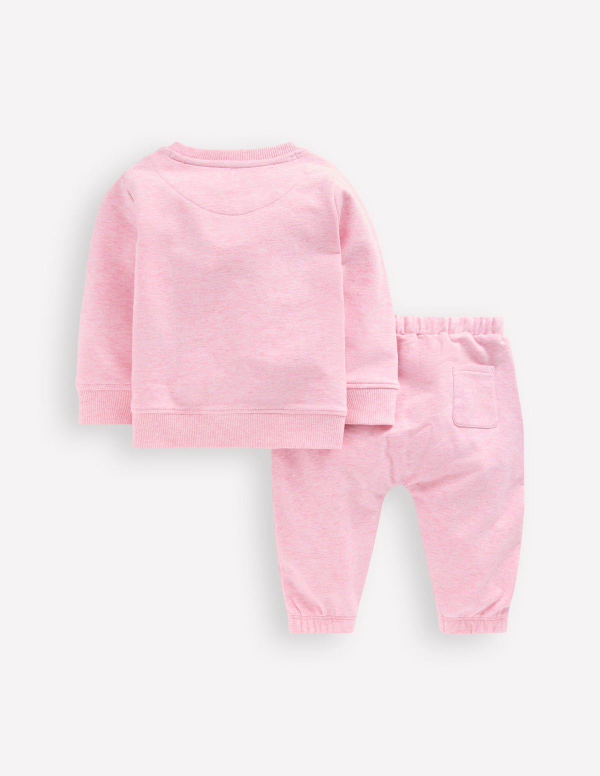Appliqué Sweatshirt Set-Pink Marl Hearts - Image 2