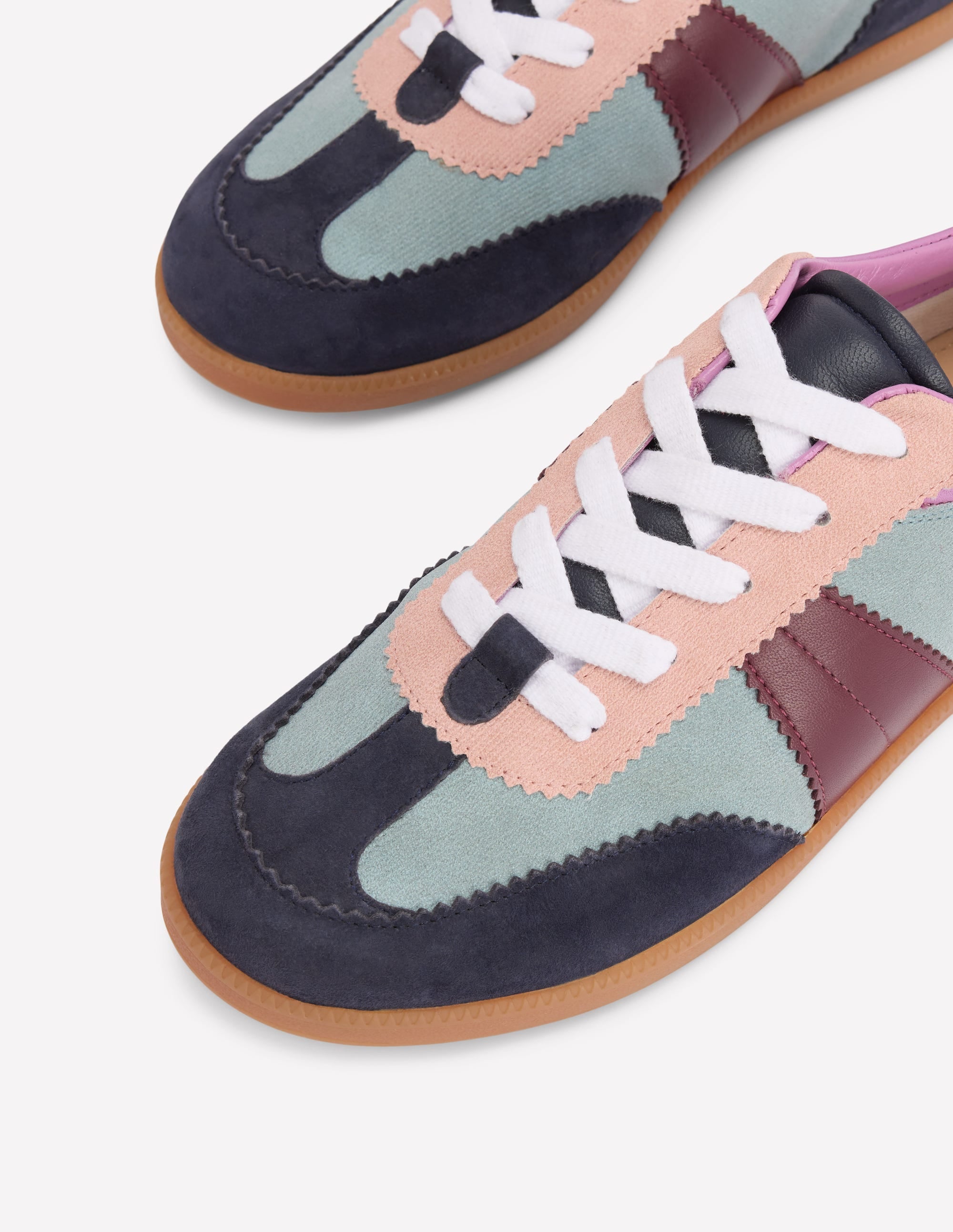 Erin Retro Tennis Trainers-Cord Colourblock - Image 4