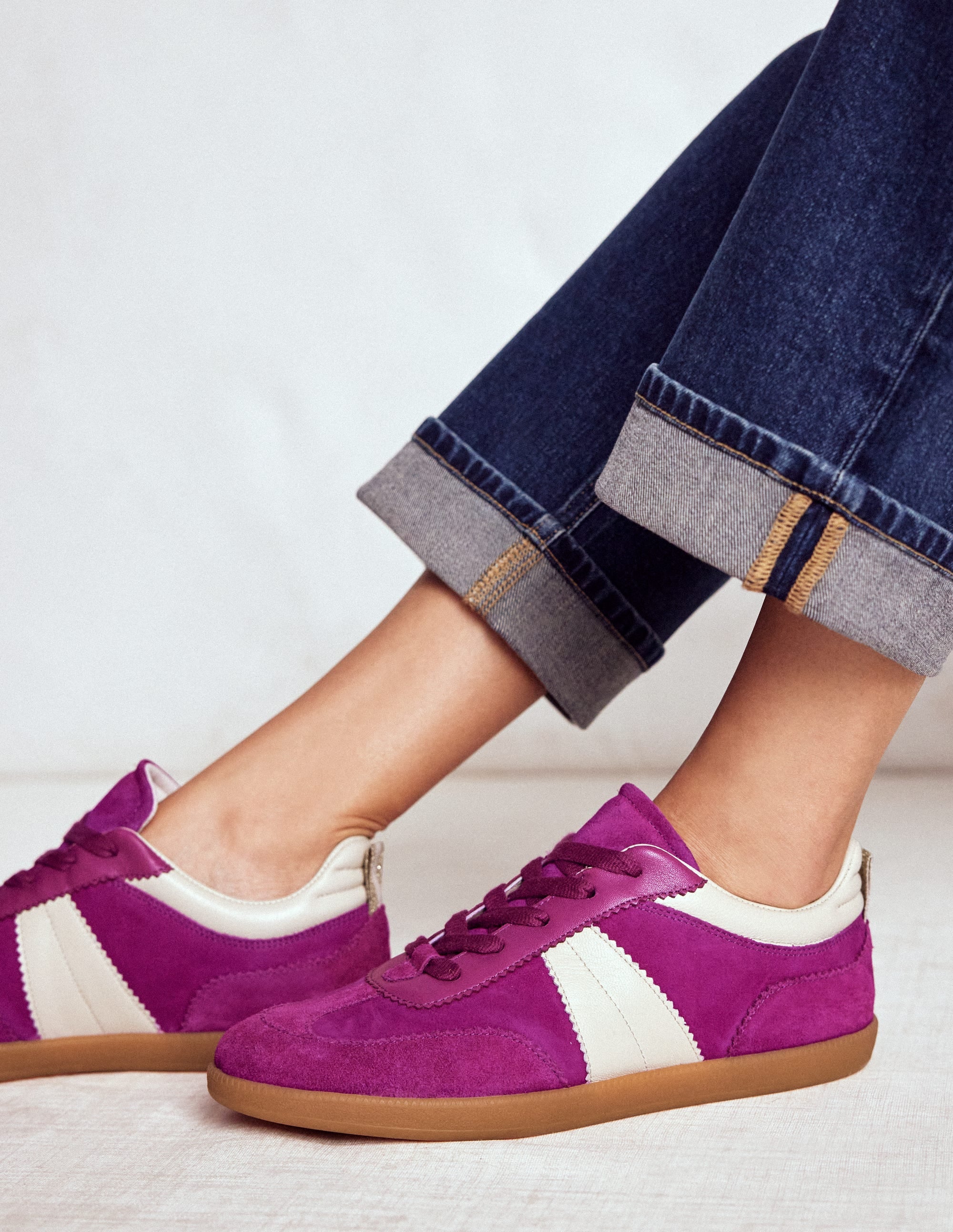 Erin Retro Tennis Trainers-Regal Purple - Image 2