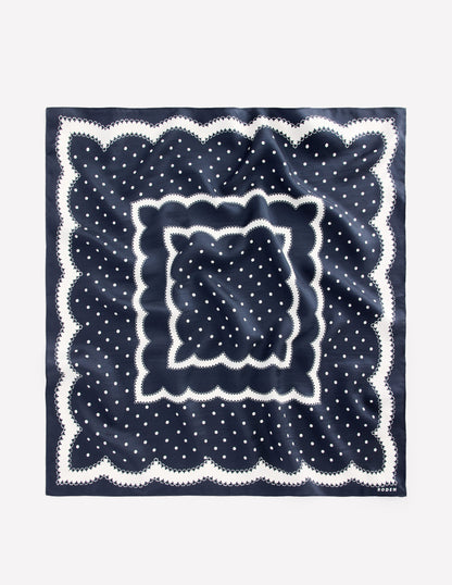 Silk Square Scarf-Painted Dot-3
