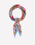 Elisabeth Silk Square Scarf-Multi, Dahlia Trail Scarf