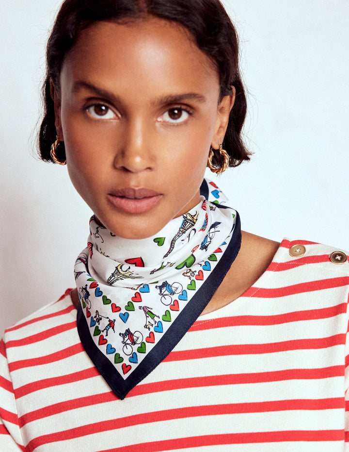 Elisabeth Silk Square Scarf-Postcard