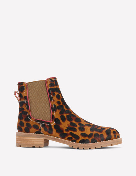 Freya Chelsea Boots-Leopard