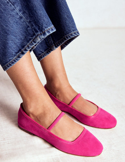 Thea Mary Jane Ballet Flats-Pink Peony