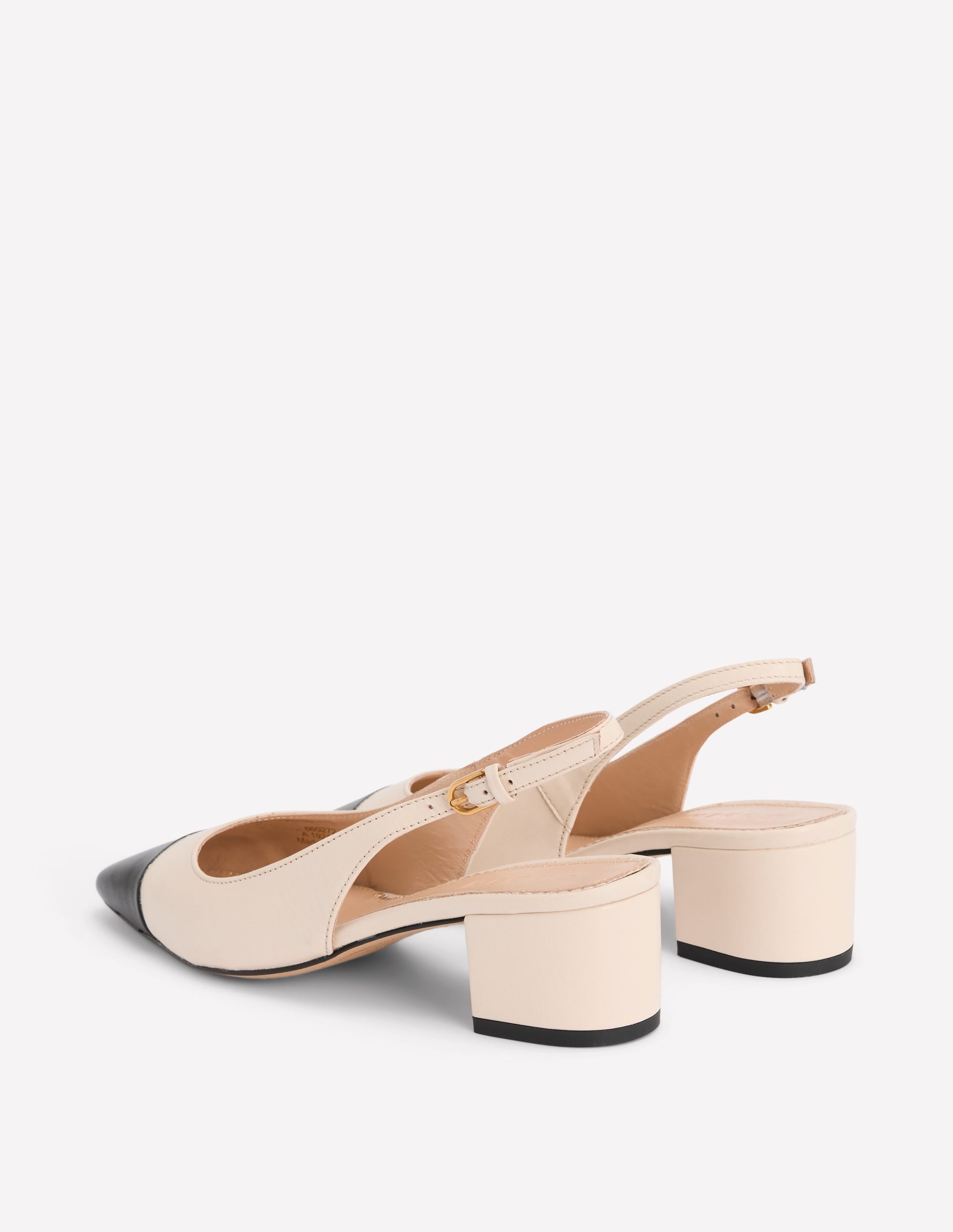 Ailsa Block Heel Slingbacks-Ecru - Image 5