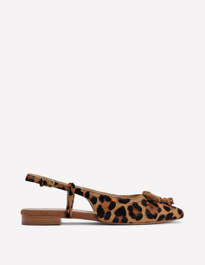 Easy Slingback Flats-Classic Leopard