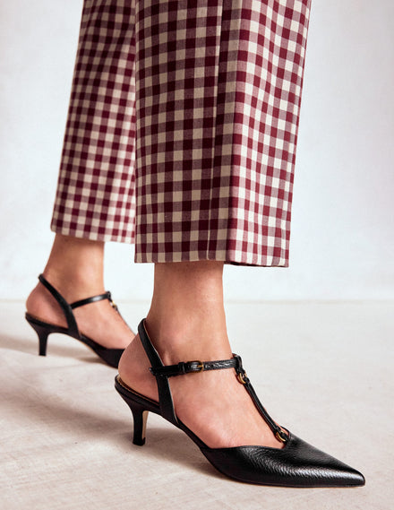 T-Bar Point Heels-Black