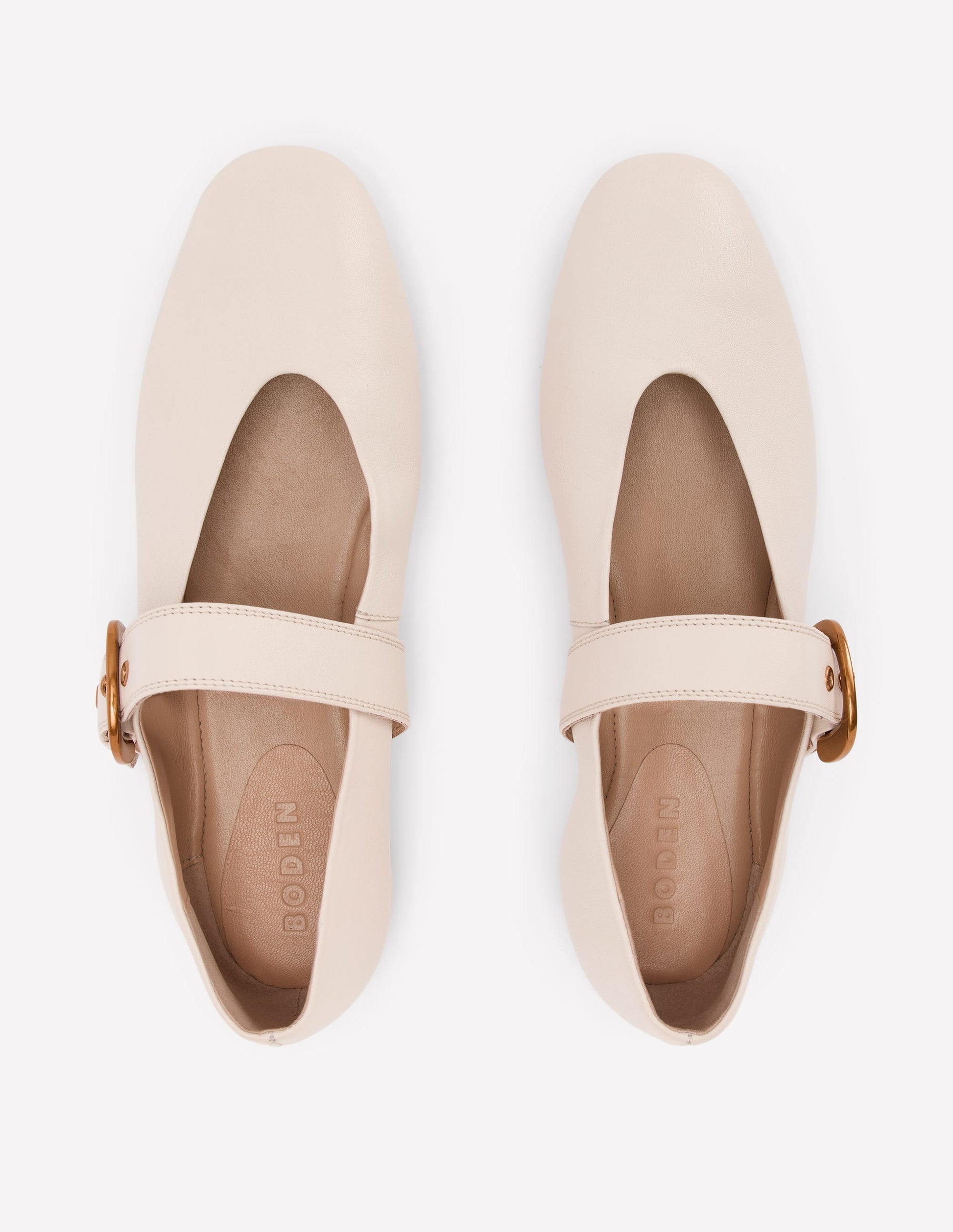 Kylie Flat Buckle Mary Jane-Ecru-5