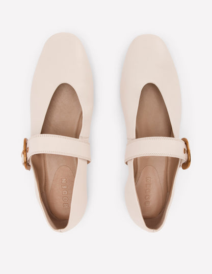 Kylie Flat Buckle Mary Jane-Ecru-5