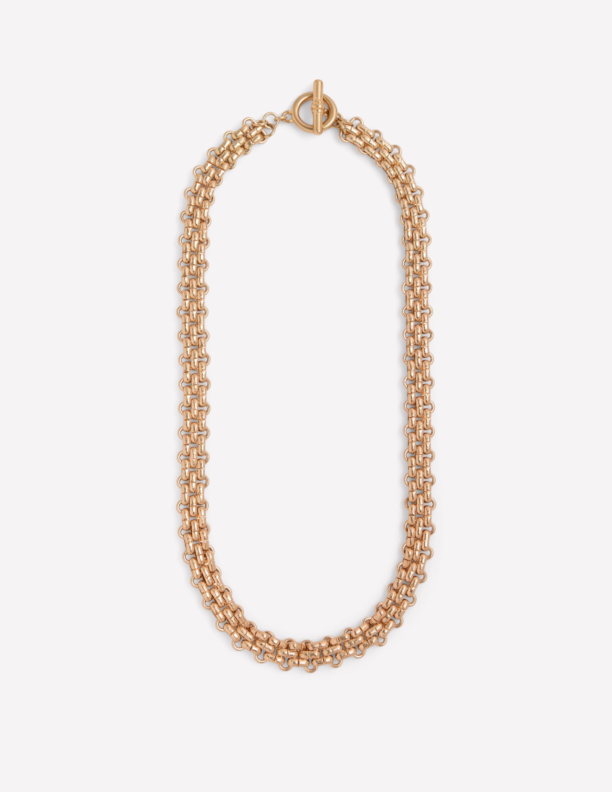 Woven Chain Necklace-Gold-1