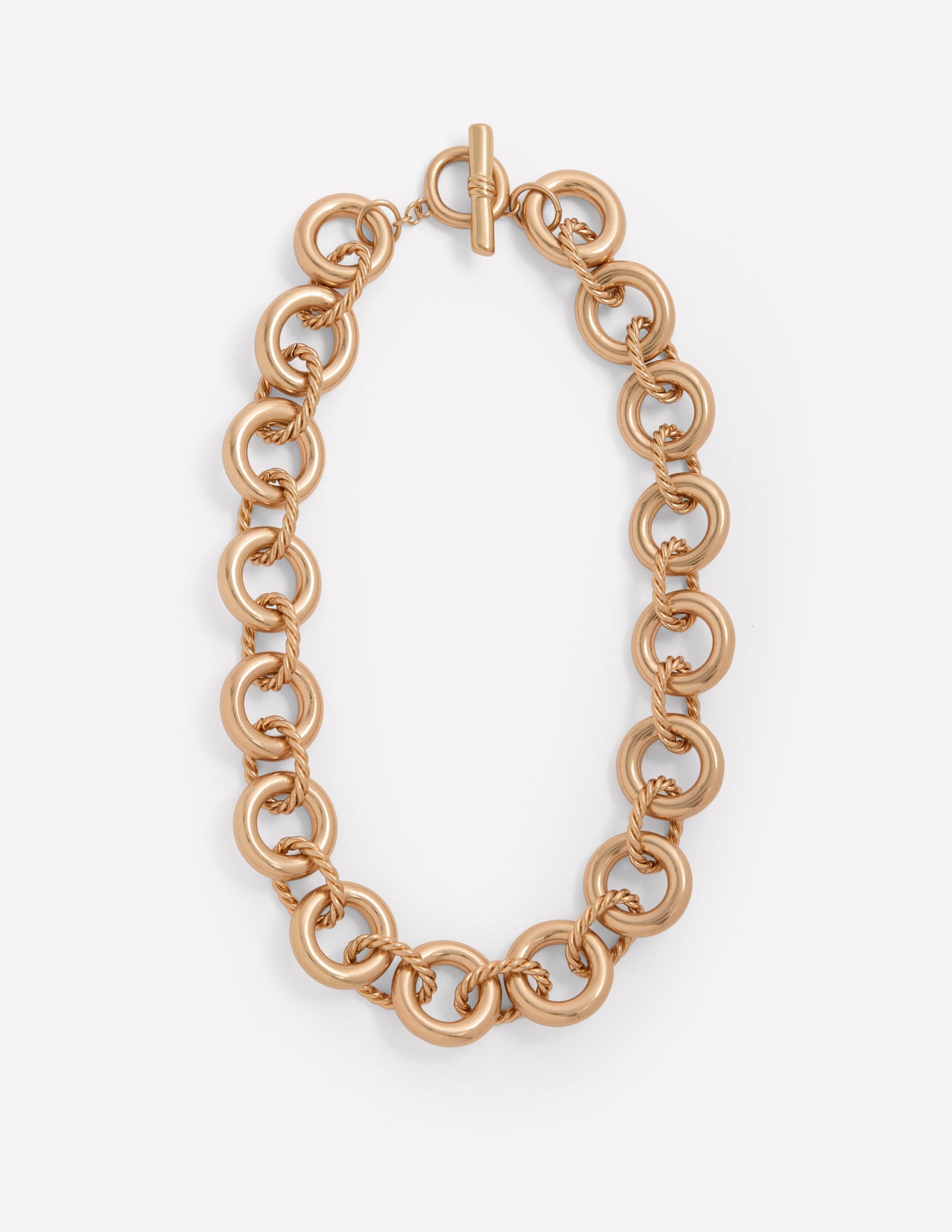 Twist Link Necklace-Gold-1