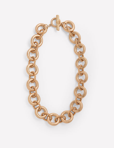 Twist Link Necklace-Gold