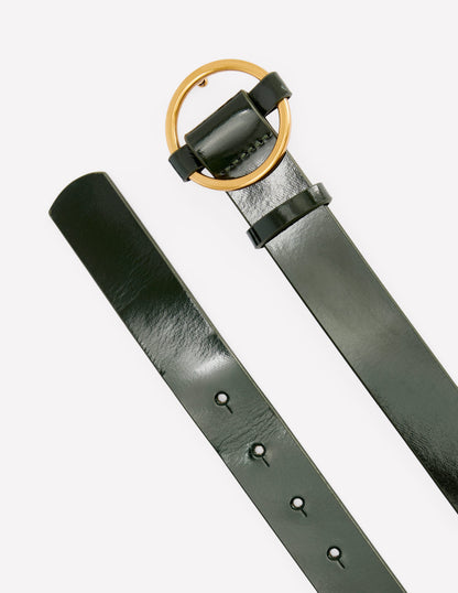 Heritage Classic Belt-Patent Dark Green-3