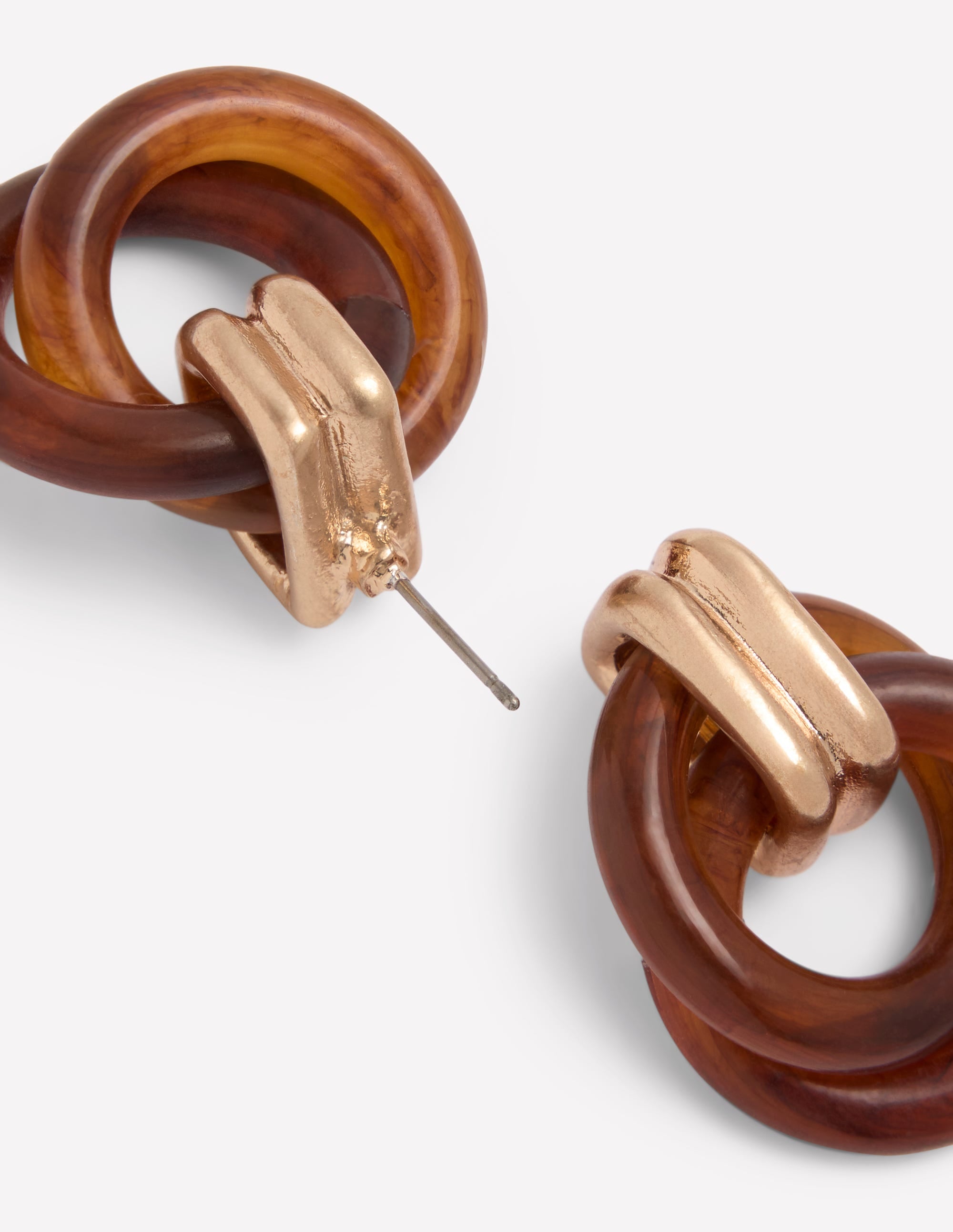 Double Twist Earrings-Brown Tort - Image 3