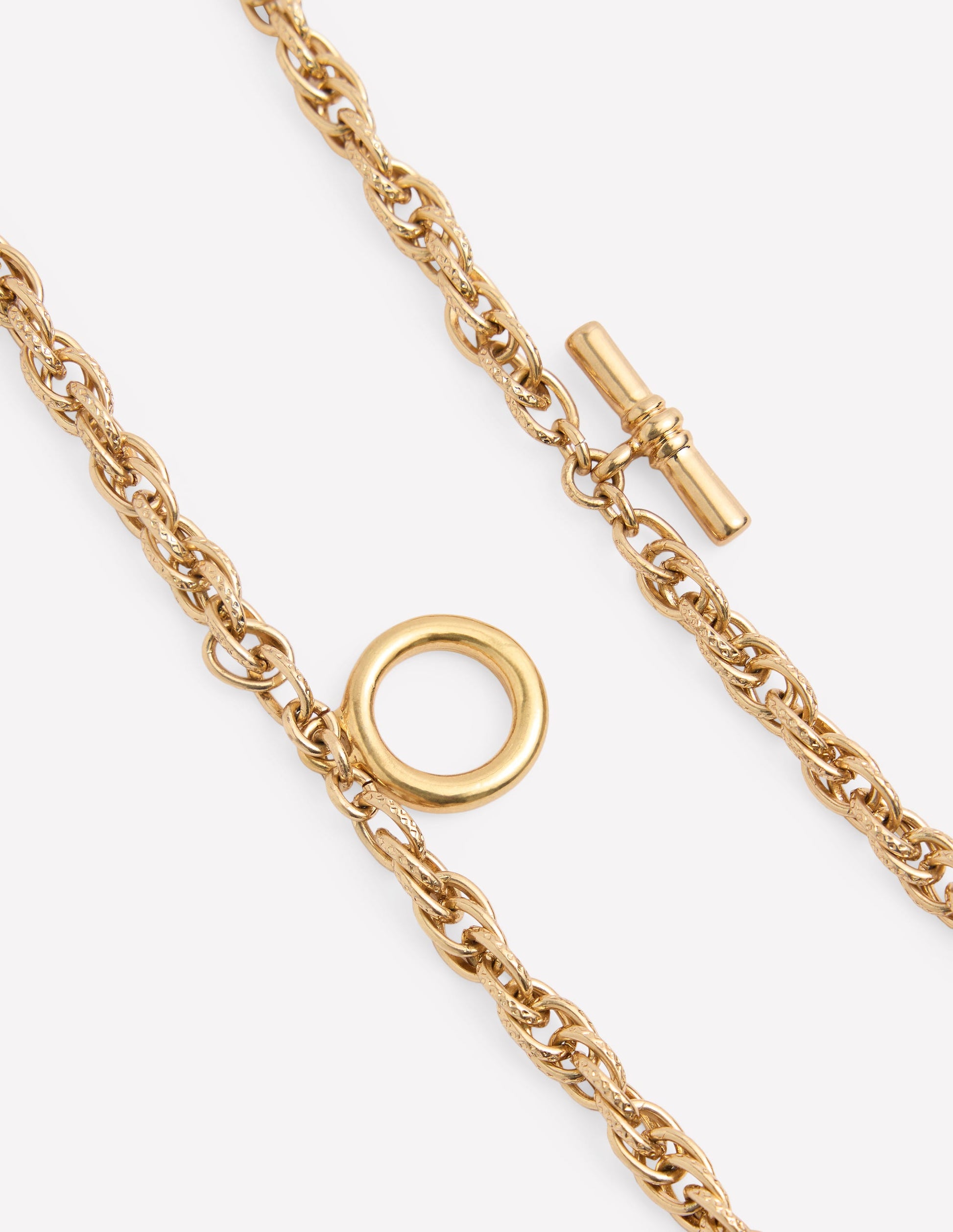 Vintage Twist Layer Necklace-Gold Metallic-3