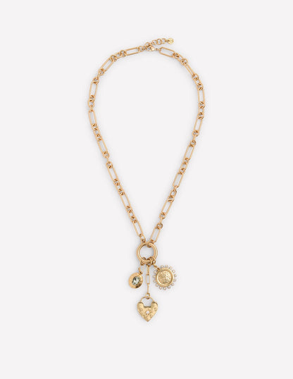 Chain Charm Necklace-Gold-1