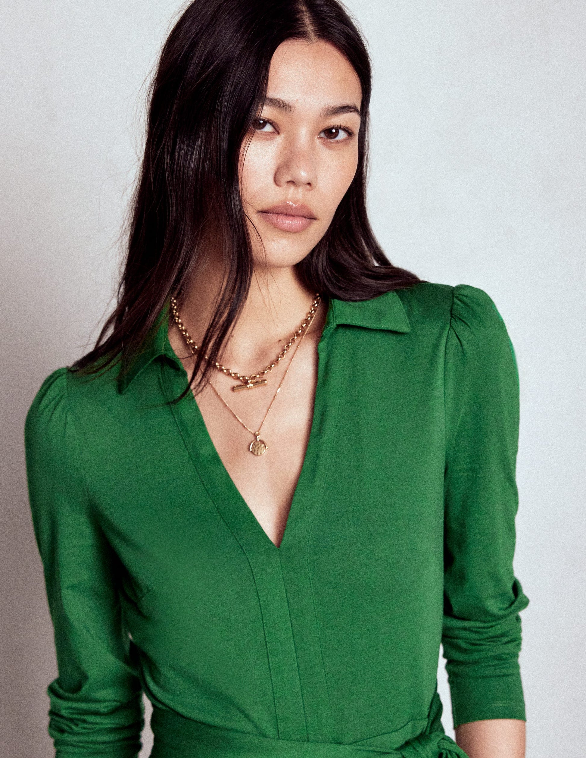 Imogen Collared Jersey Dress-Eden-4