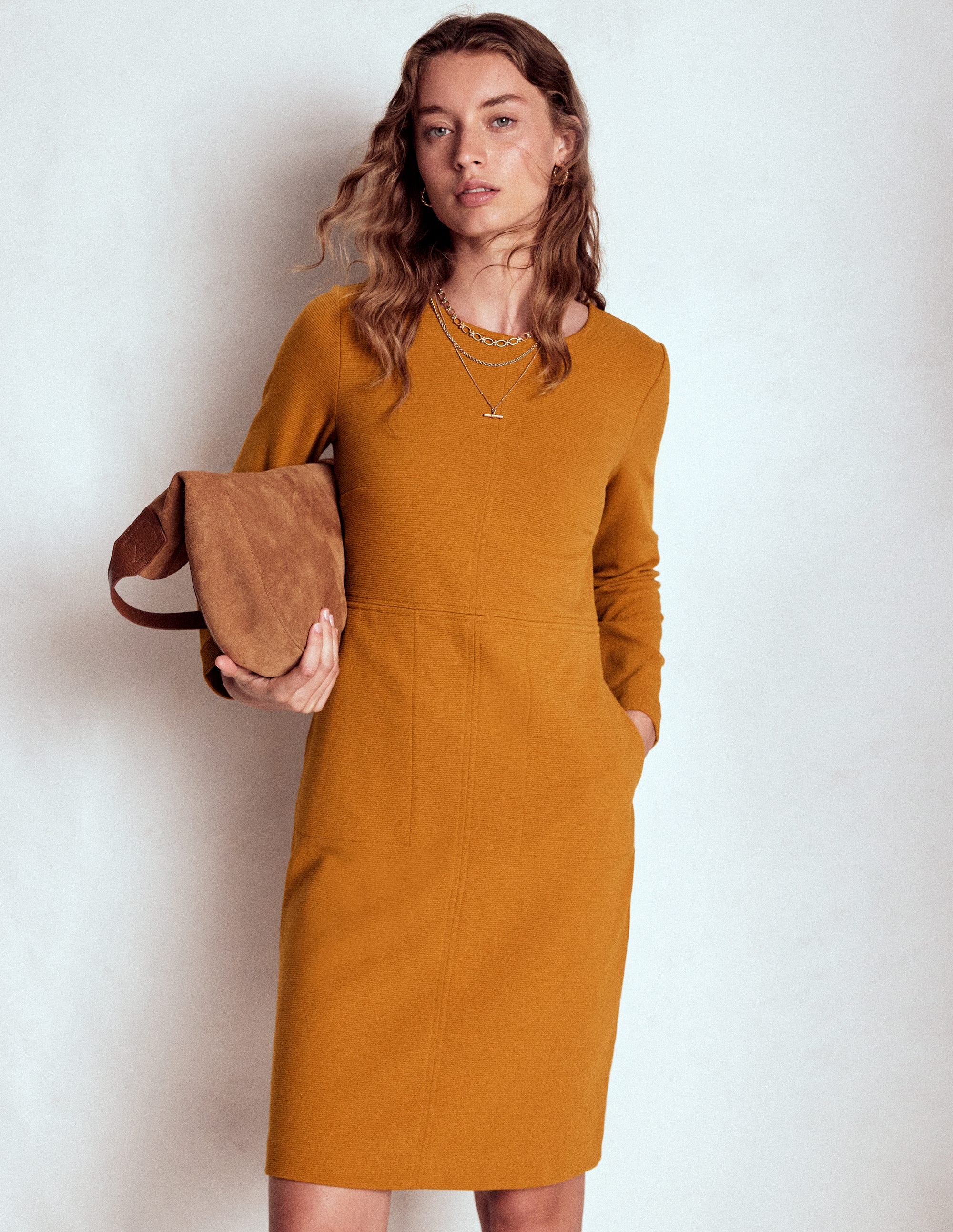Cornelia Ottoman Dress-Toffee Brown - Image 1