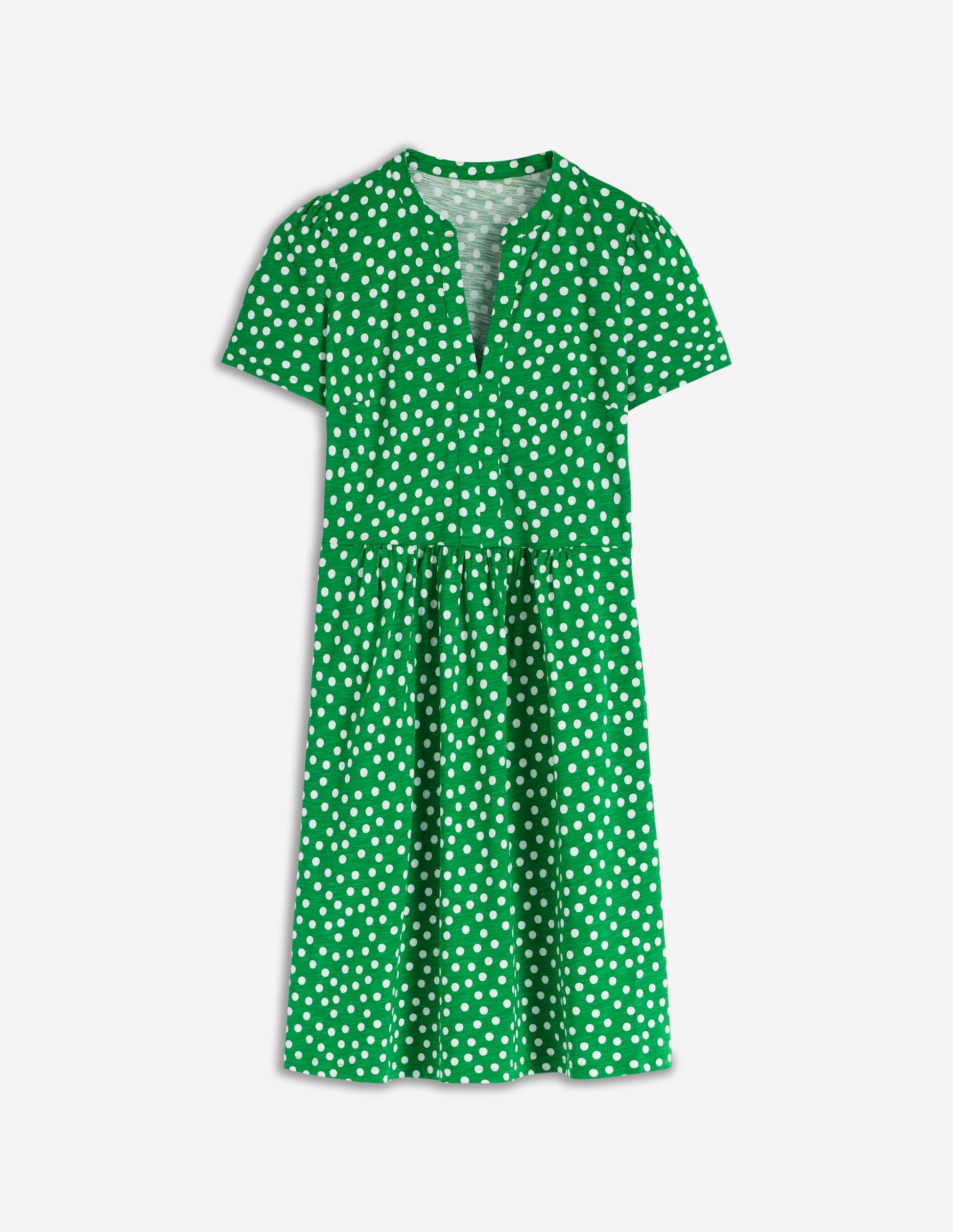 Naomi Short Sleeve Dress-Highland Green, Painted Dot-5