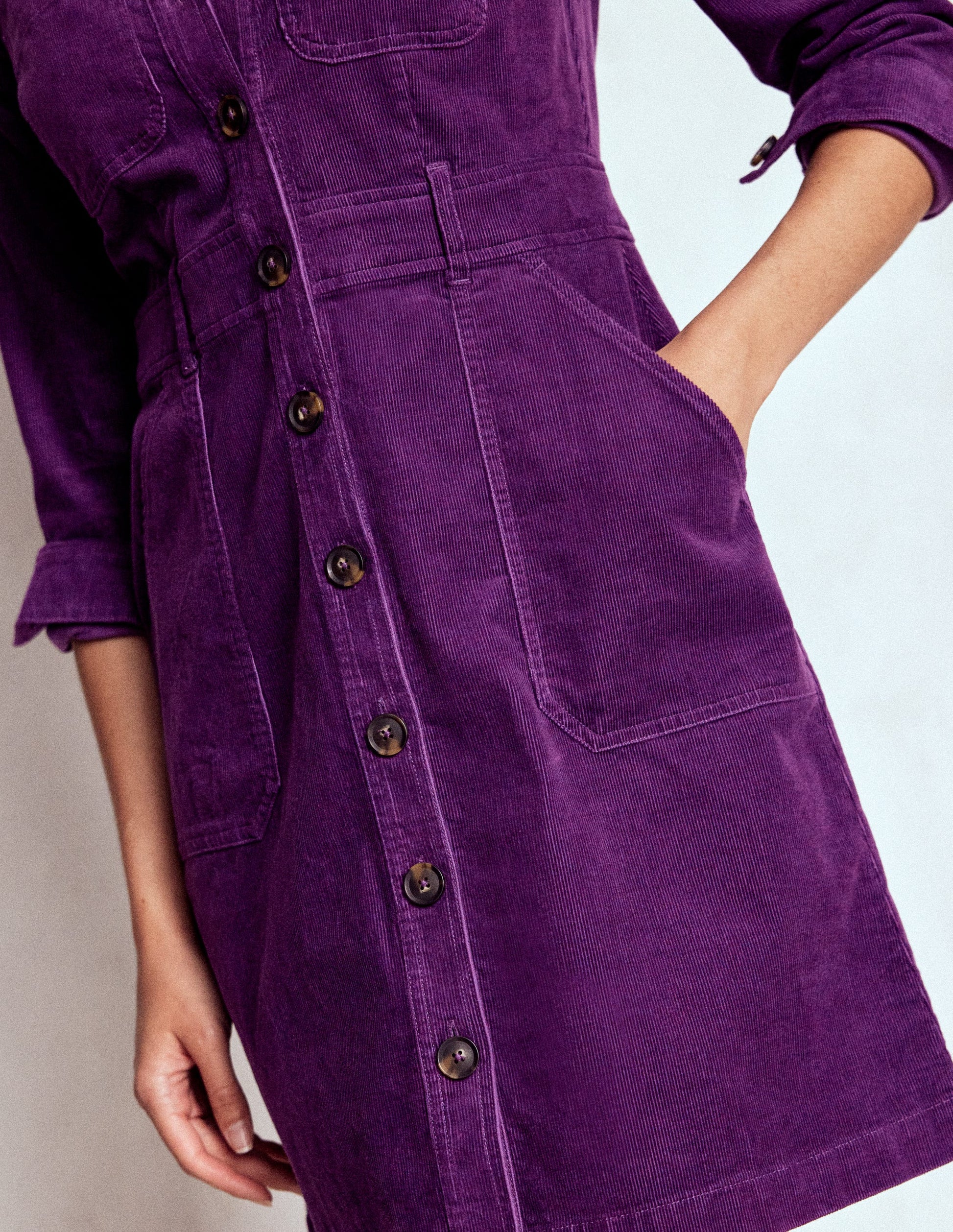 Amanda Cord Short Dress-Viola Purple-2